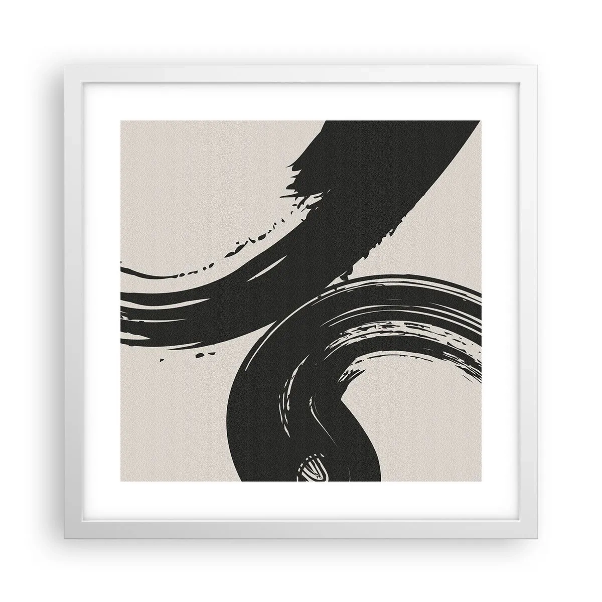 Affiche dans un cadre blanc - Poster - Balayage circulaire - 40x40 cm