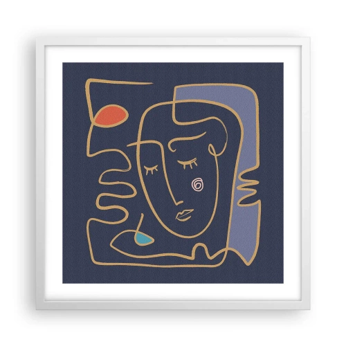 Affiche dans un cadre blanc - Poster - En réflexion - 50x50 cm