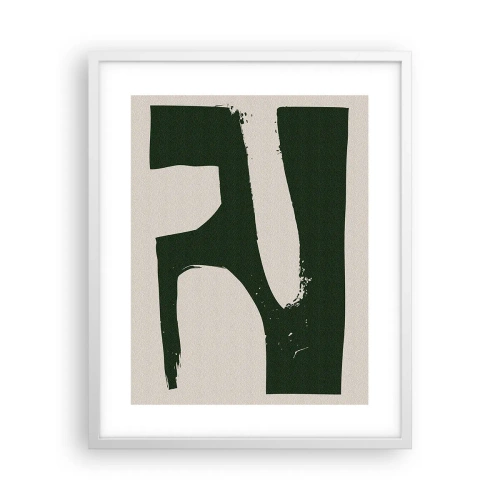 Affiche dans un cadre blanc - Poster - Baies blanches - 40x50 cm