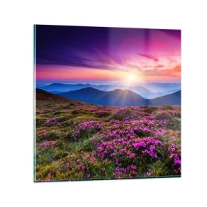 Impression sur verre - Image sur verre - Les herbes sentaient les grappes fraîches de la récolte - 30x30 cm