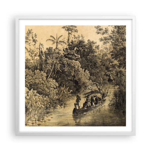 Affiche dans un cadre blanc - Poster - Expédition à la source - 60x60 cm
