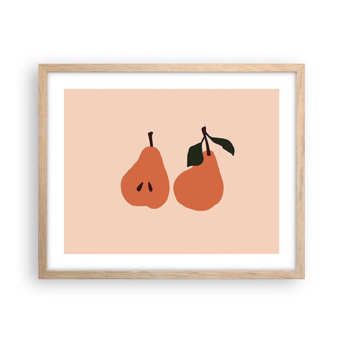 Affiche dans un chêne clair - Poster - La douceur elle-même - 50x40 cm