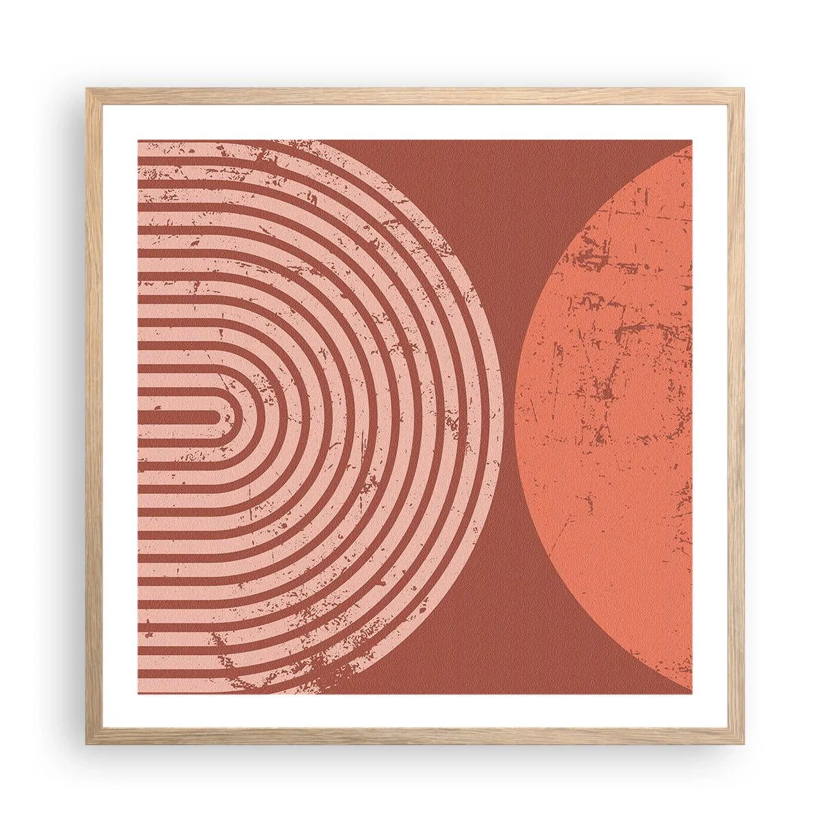 Affiche dans un chêne clair - Poster - Une relation proche - 60x60 cm