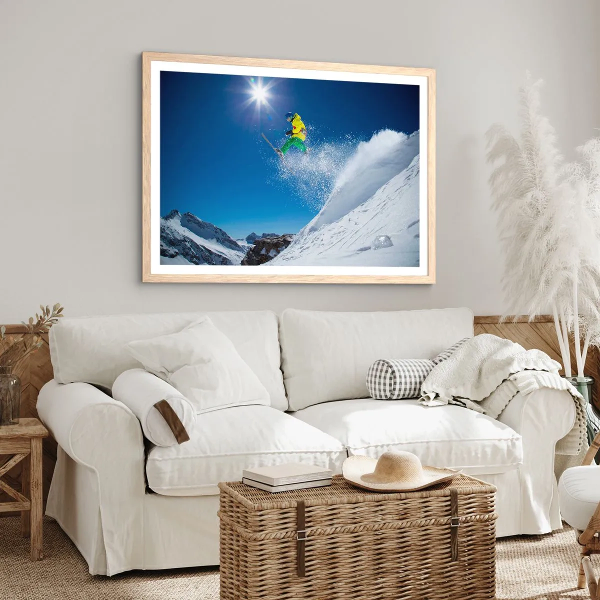 Affiche dans un chêne clair - Poster - Danse avec les montagnes - 50x40 cm