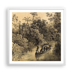 Affiche dans un cadre blanc - Poster - Expédition à la source - 60x60 cm