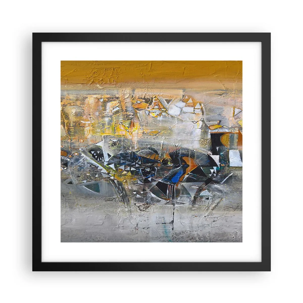 Affiche dans un cadre noir - Poster - Tout se met en place - 40x40 cm