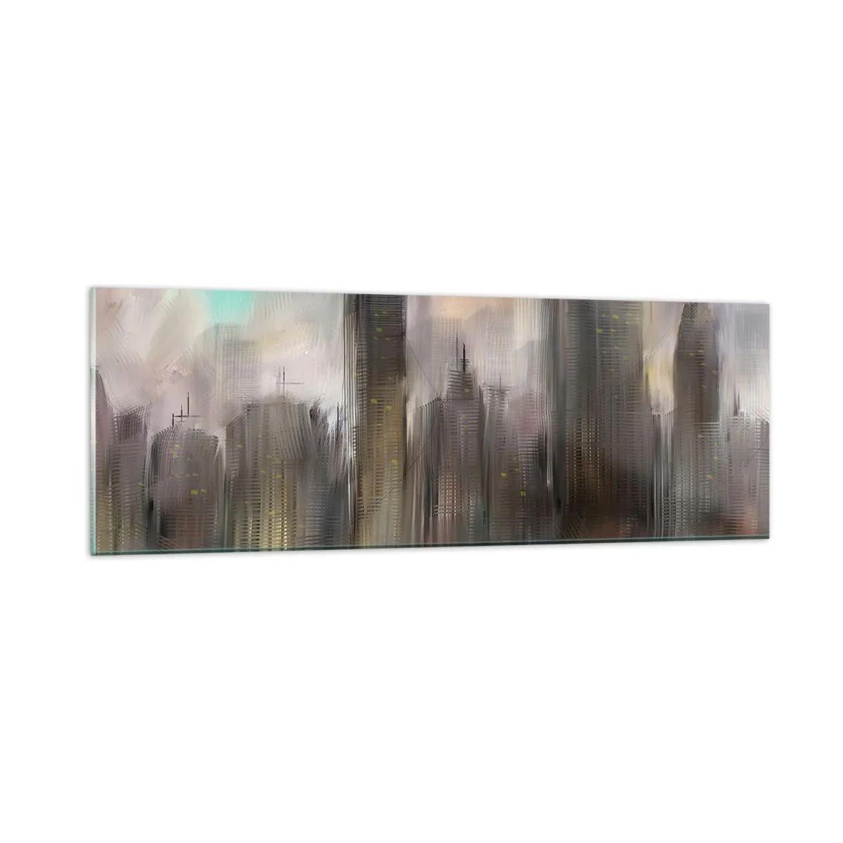 Impression sur verre - Image sur verre - Une composition d'acier, de pierre et de brouillard - 90x30 cm