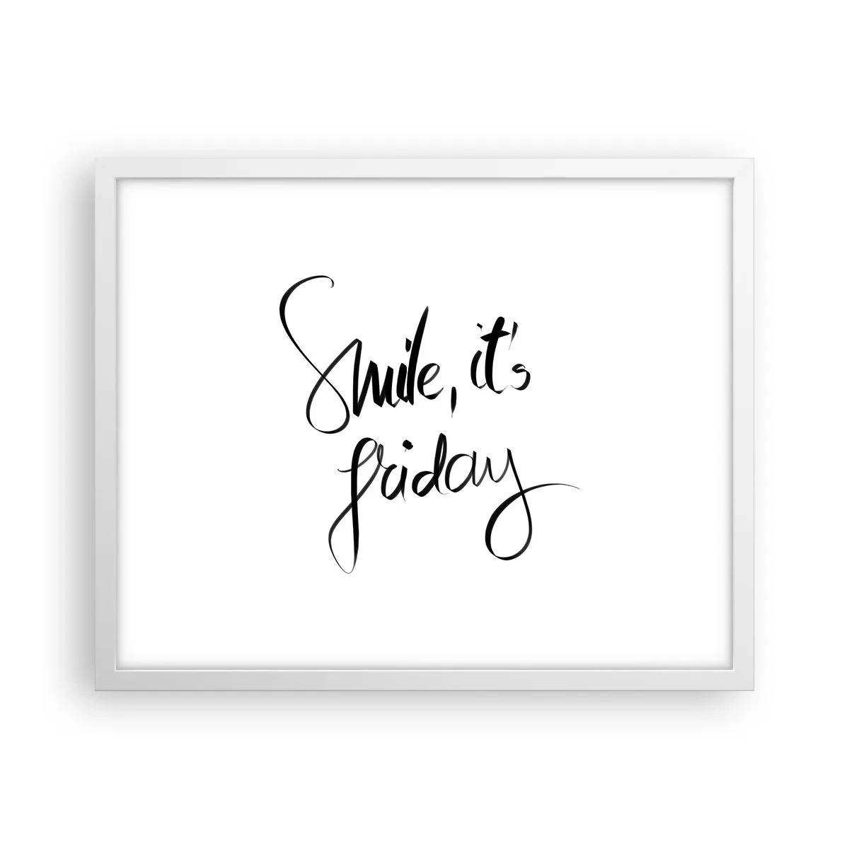 Affiche dans un cadre blanc - Poster - Joie réelle - 50x40 cm