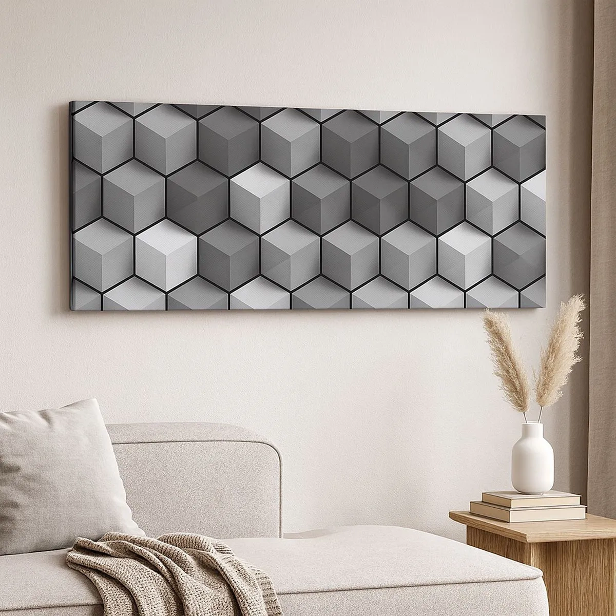 Impression sur toile - Image sur toile - Puzzle cubiste - 100x40 cm