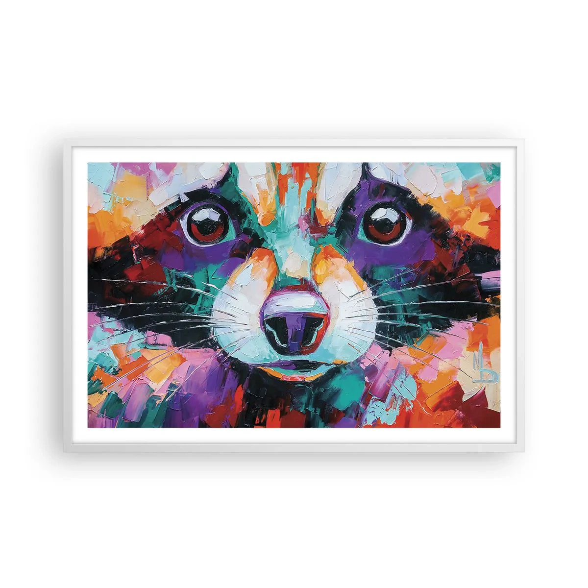 Affiche dans un cadre blanc - Poster - Uniquement de belles émotions - 91x61 cm