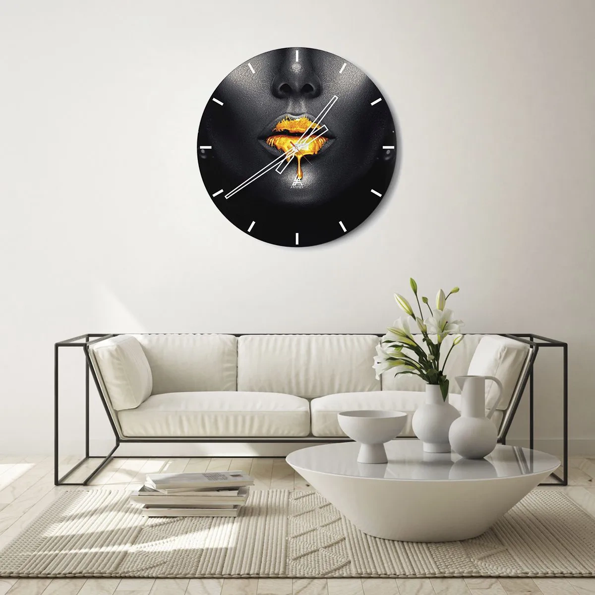 Horloge murale - Pendule murale - Bouche d'or - 40x40 cm