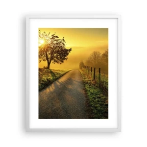 Affiche dans un cadre blanc - Poster - Après-midi de miel - 40x50 cm