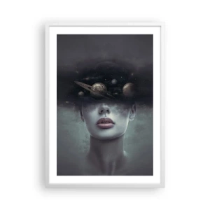 Affiche dans un cadre blanc - Poster - Et les planètes deviennent folles... - 50x70 cm