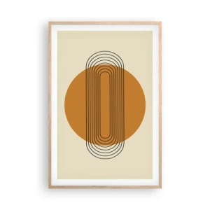 Affiche dans un chêne clair - Poster - Plan idéal - 61x91 cm