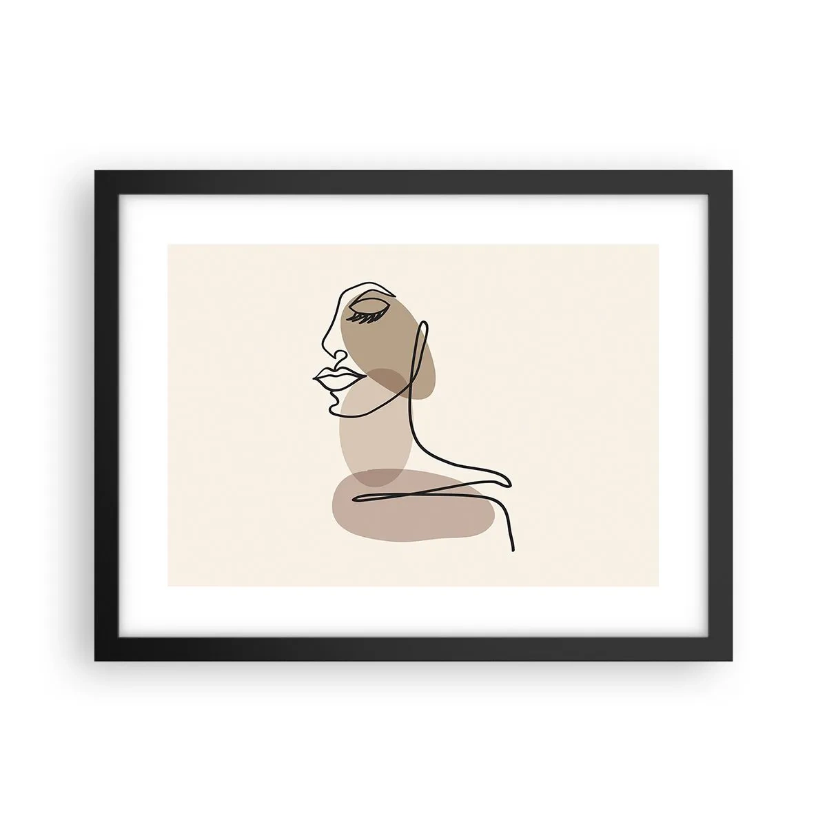 Affiche dans un cadre noir - Poster - Une certaine ligne de beauté - 40x30 cm
