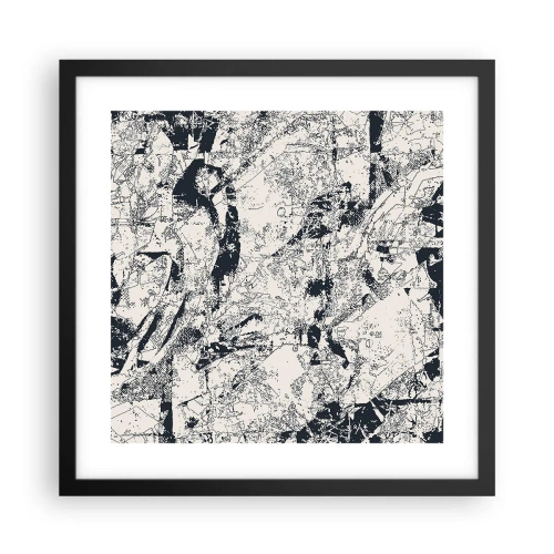 Affiche dans un cadre noir - Poster - Interpénétration des contraires - 40x40 cm