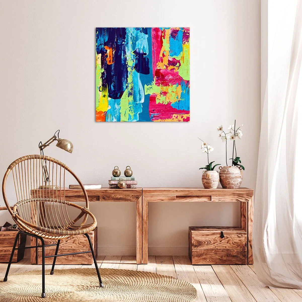 Impression sur toile - Image sur toile - La vie est belle! - 40x40 cm