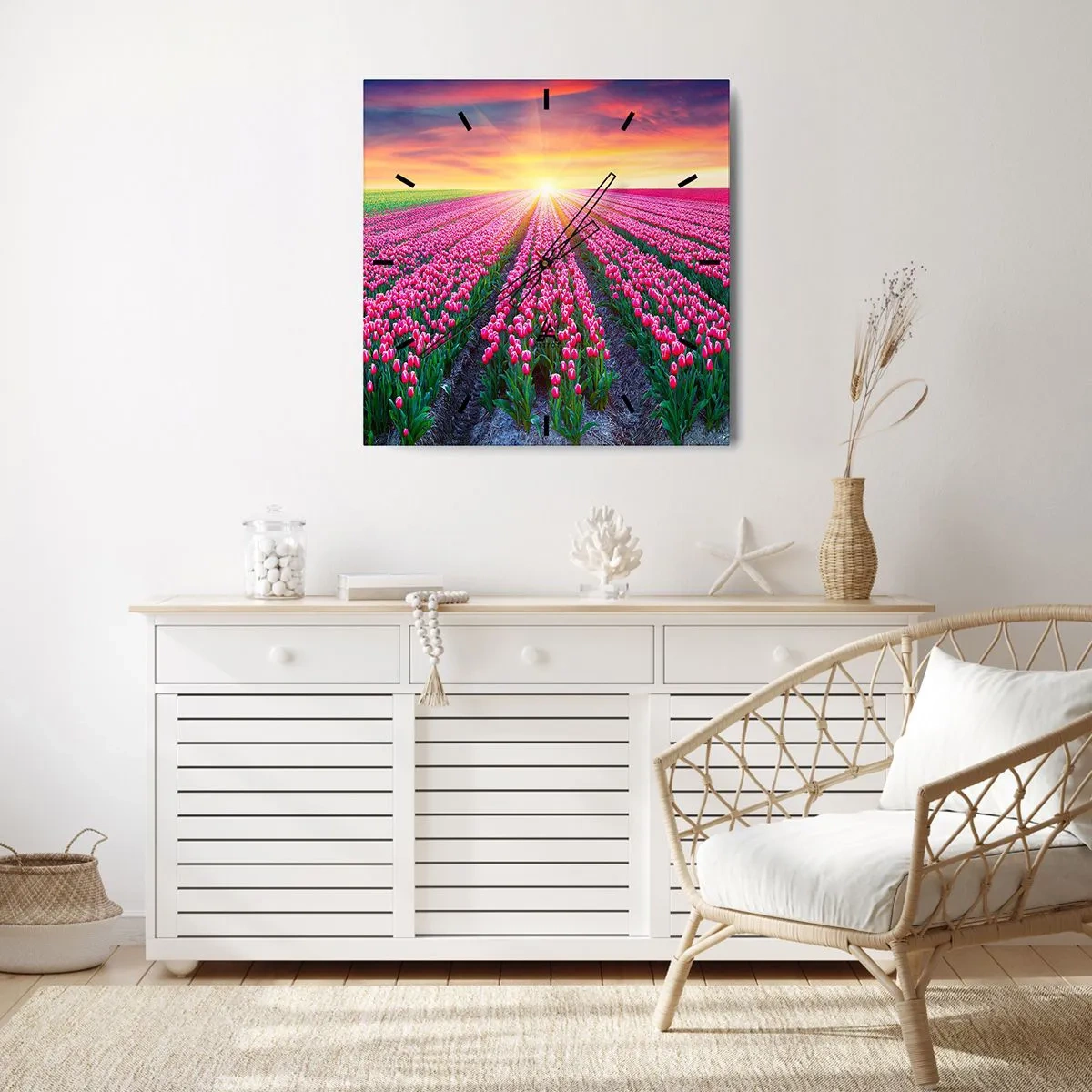 Horloge murale - Pendule murale - Ferme de la beauté - 30x30 cm