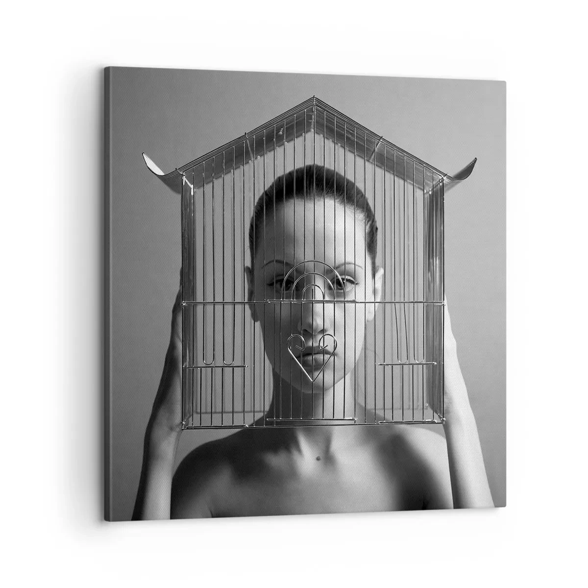 Impression sur toile - Image sur toile - Portrait un peu surréaliste - 60x60 cm