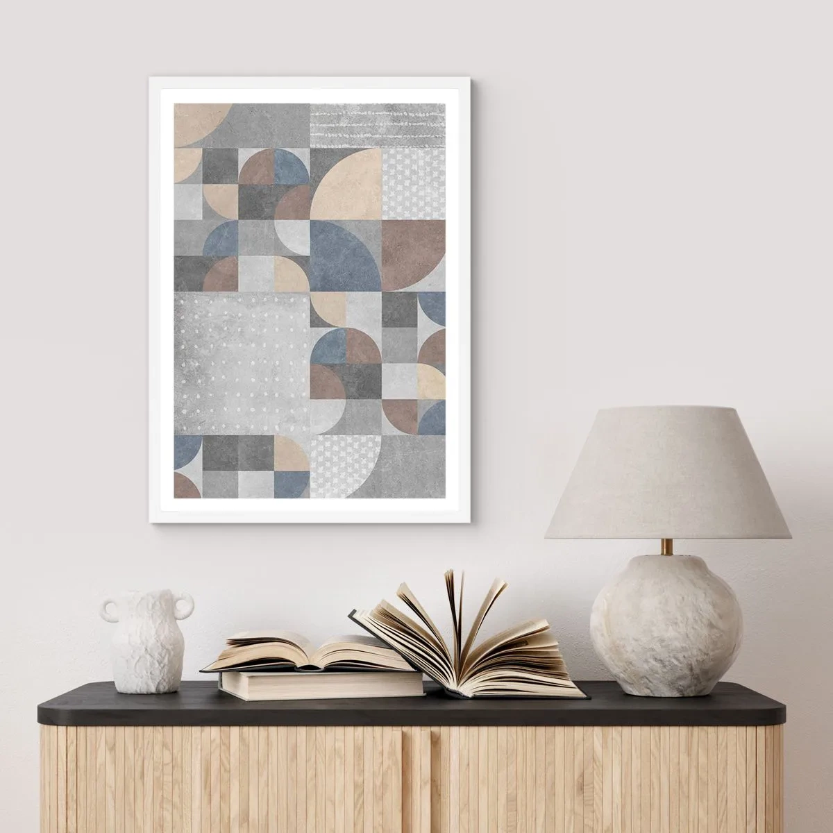 Affiche dans un cadre blanc - Poster - Fantaisie de la céramique  - 30x40 cm