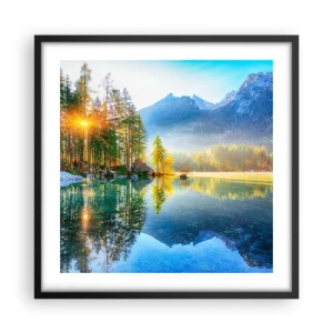 Affiche dans un cadre noir - Poster - Majesté et douceur - 50x50 cm