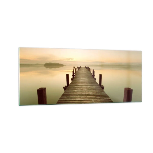 Impression sur verre - Image sur verre - L'aube, les premières lueurs, le jour  - 100x40 cm