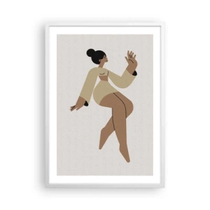 Affiche dans un cadre blanc - Poster - Une forme gracieuse - 50x70 cm