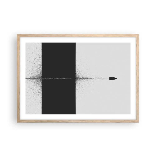 Affiche dans un chêne clair - Poster - Droit au but - 70x50 cm