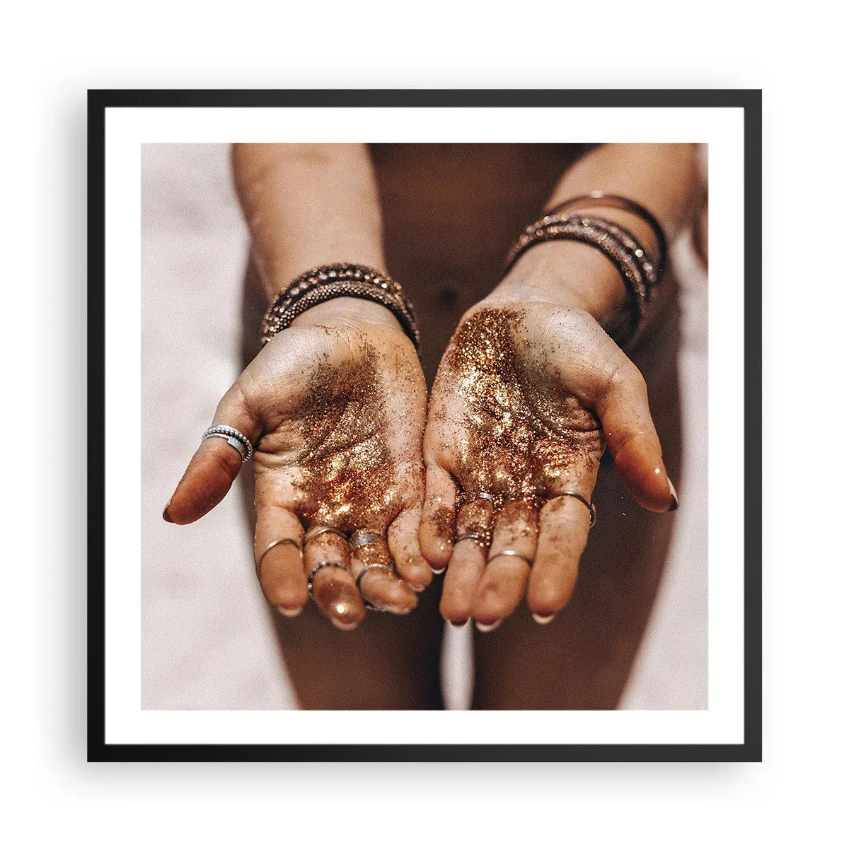 Affiche dans un cadre noir - Poster - Un don pour vous - 60x60 cm