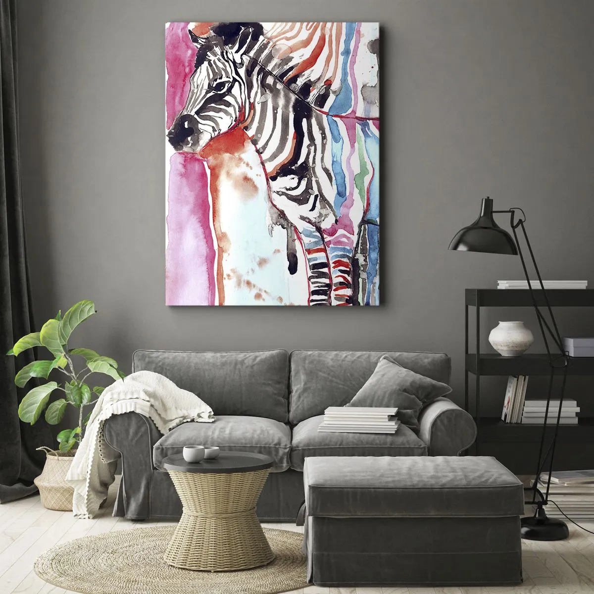 Impression sur toile - Image sur toile - Blague insouciante de la nature - 55x100 cm