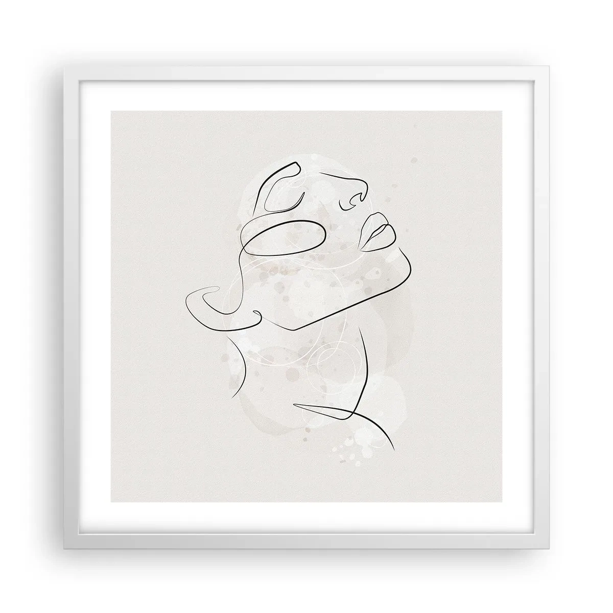 Affiche dans un cadre blanc - Poster - L'esquisse d'un rêve - 50x50 cm