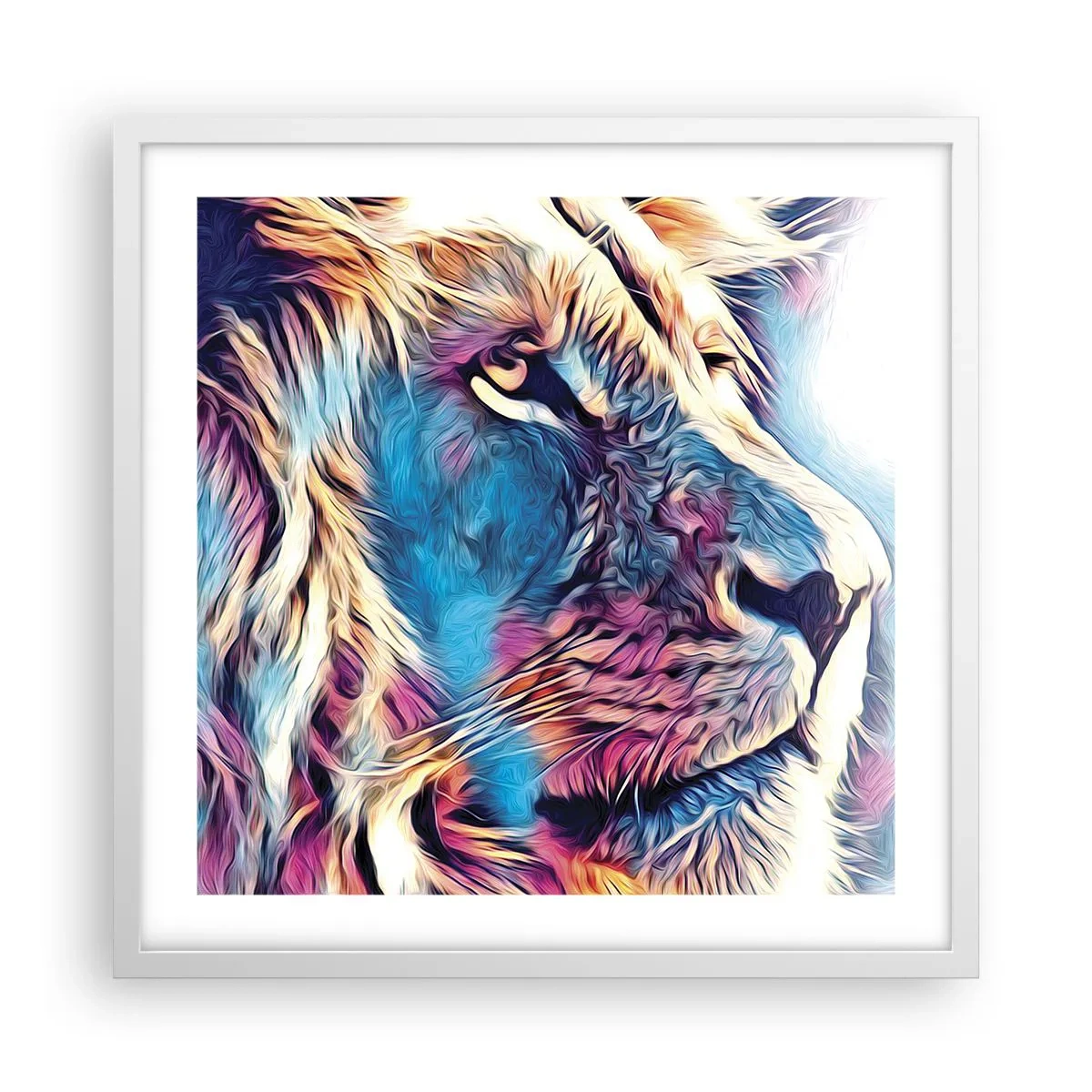 Affiche dans un cadre blanc - Poster - L'intelligence de la nature - 50x50 cm