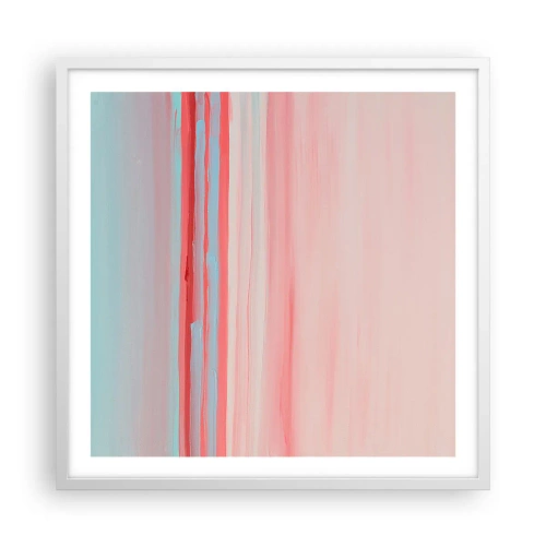 Affiche dans un cadre blanc - Poster - Abstraction à l'aube - 60x60 cm