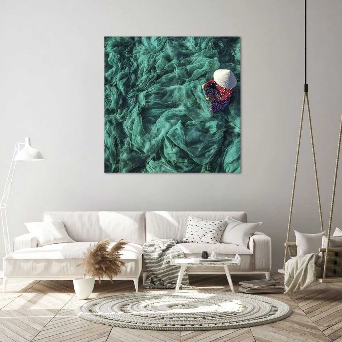 Impression sur toile - Image sur toile - Dans une mer de filet - 50x50 cm