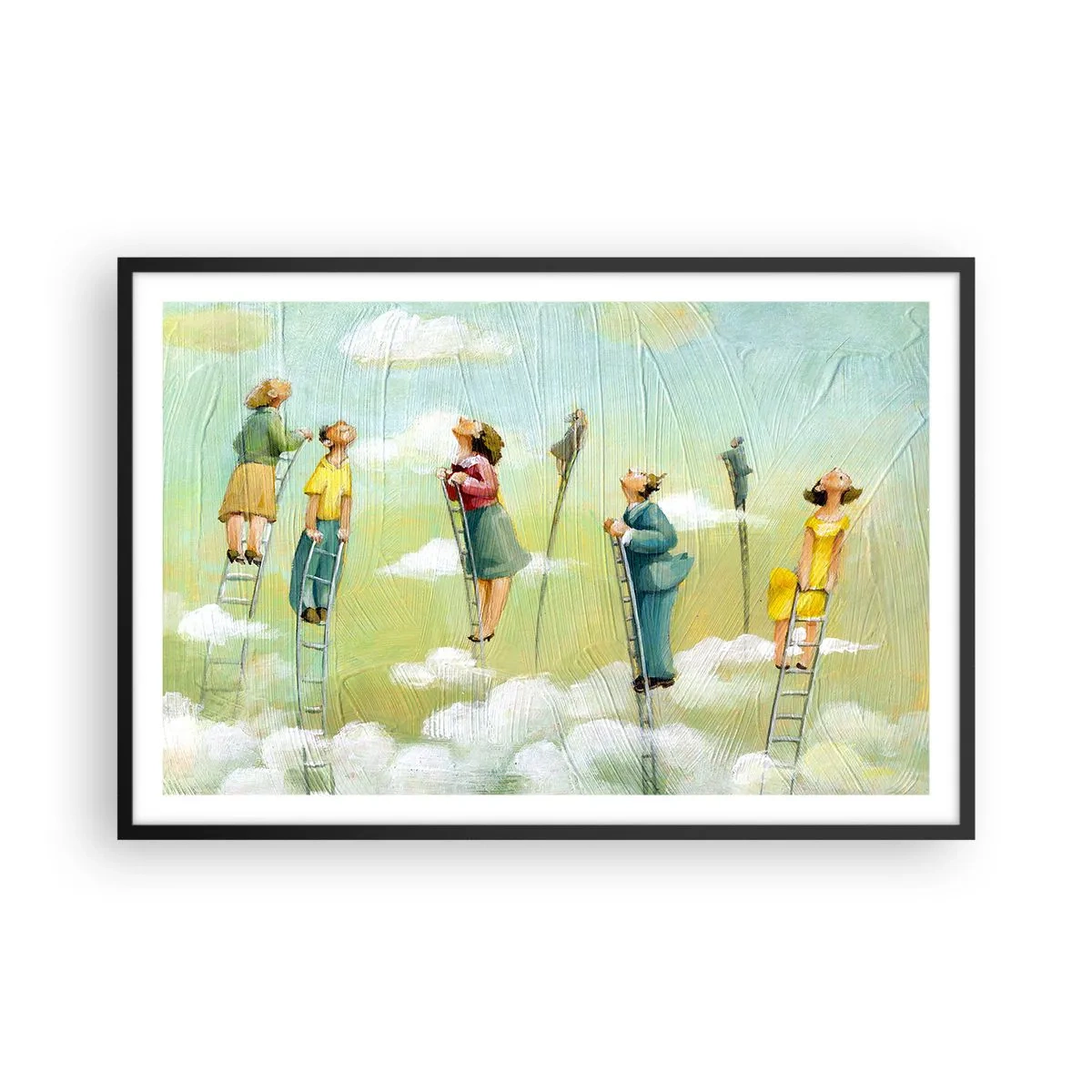 Affiche dans un cadre noir - Poster - Derrière ton rêve - 91x61 cm