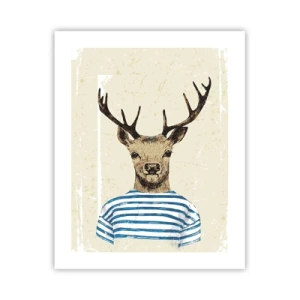 Affiche - Poster - Parce que j'aime les chemises rayées - 40x50 cm