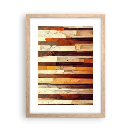 Affiche dans un chêne clair - Poster - Hymne des arbres forestiers - 30x40 cm