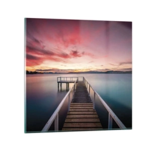 Impression sur verre - Image sur verre - La douce flamme du soir - 30x30 cm