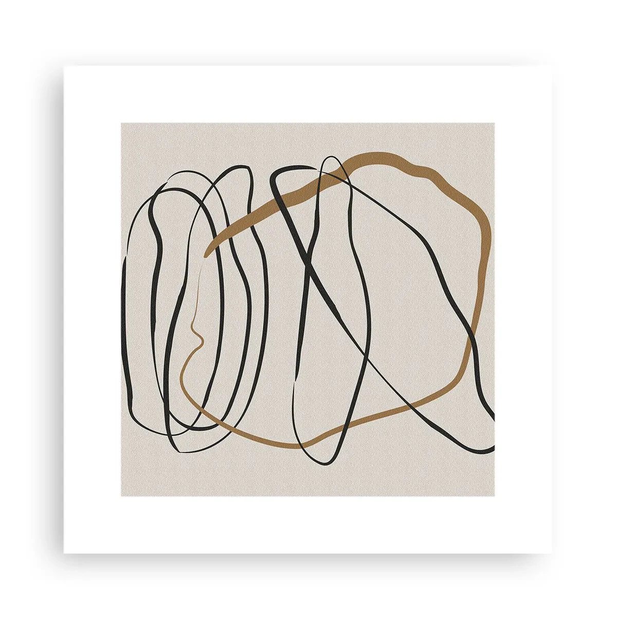 Affiche - Poster - Composition – danse en boucle - 30x30 cm