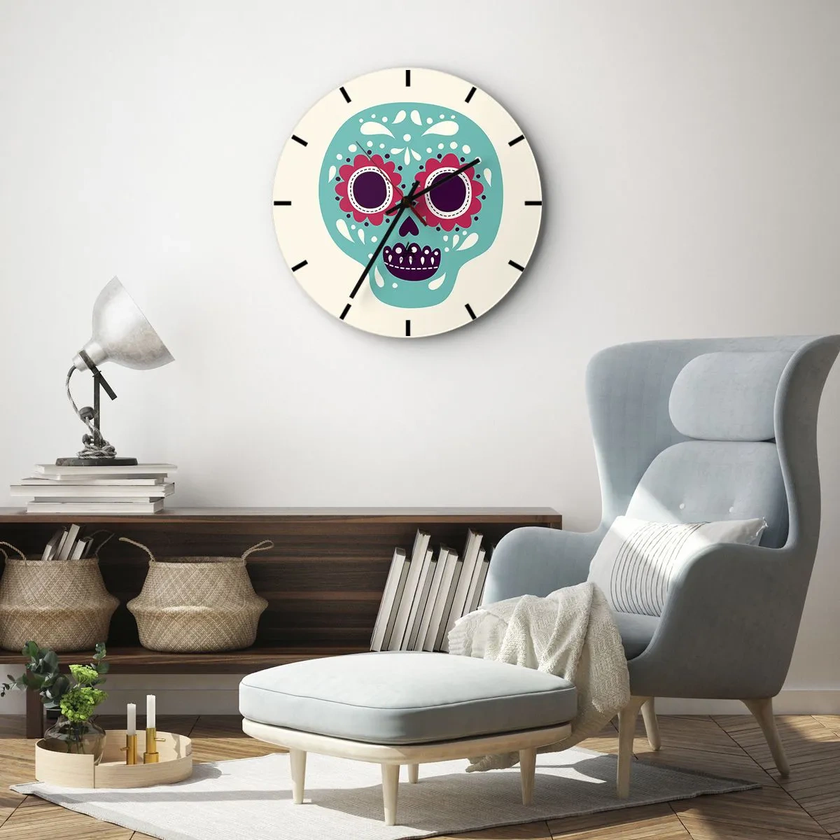 Horloge murale - Pendule murale - La vie – du plaisir jusqu'à la mort - 30x30 cm