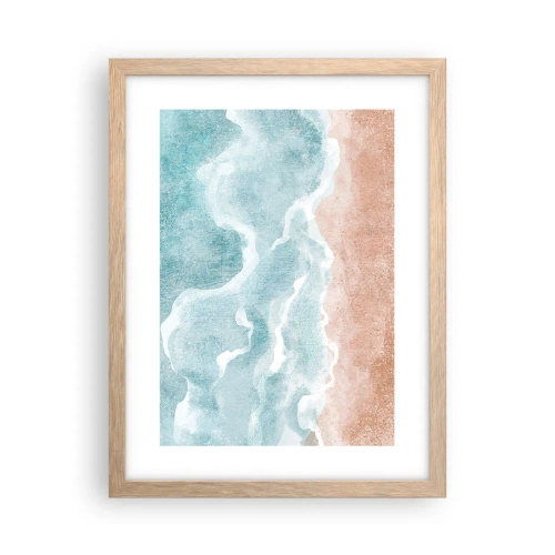 Affiche dans un chêne clair - Poster - Abstraction du nuage - 30x40 cm