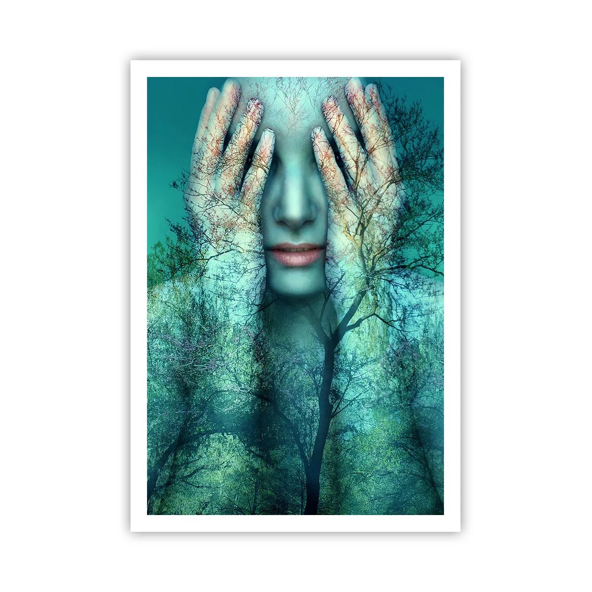 Affiche - Poster - immergé dans l'azur - 70x100 cm