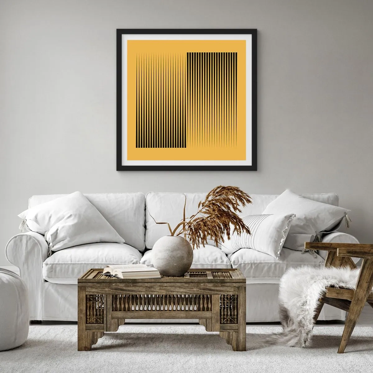 Affiche dans un cadre noir - Poster - Cadre opposé - 60x60 cm