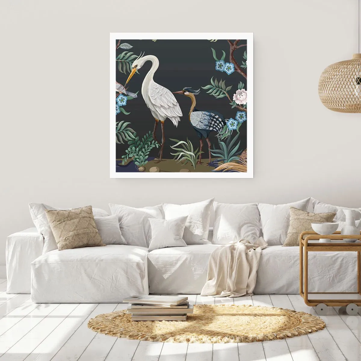 Affiche - Poster - Parade d'oiseaux - 40x40 cm
