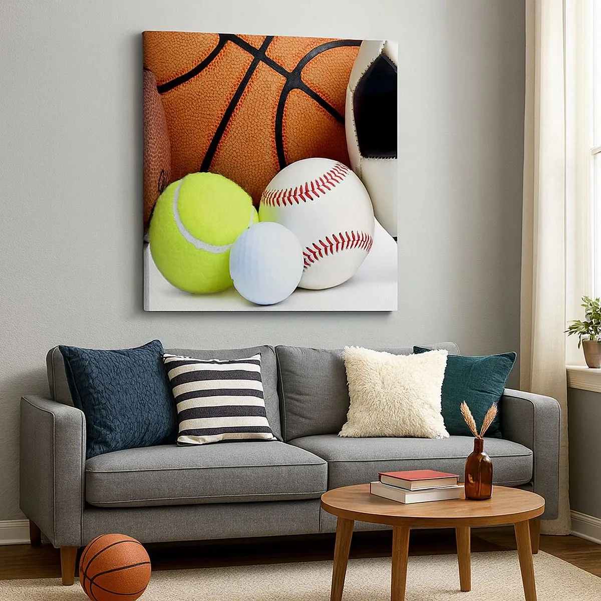 Impression sur toile - Image sur toile - Le football nous connecte ! - 30x30 cm