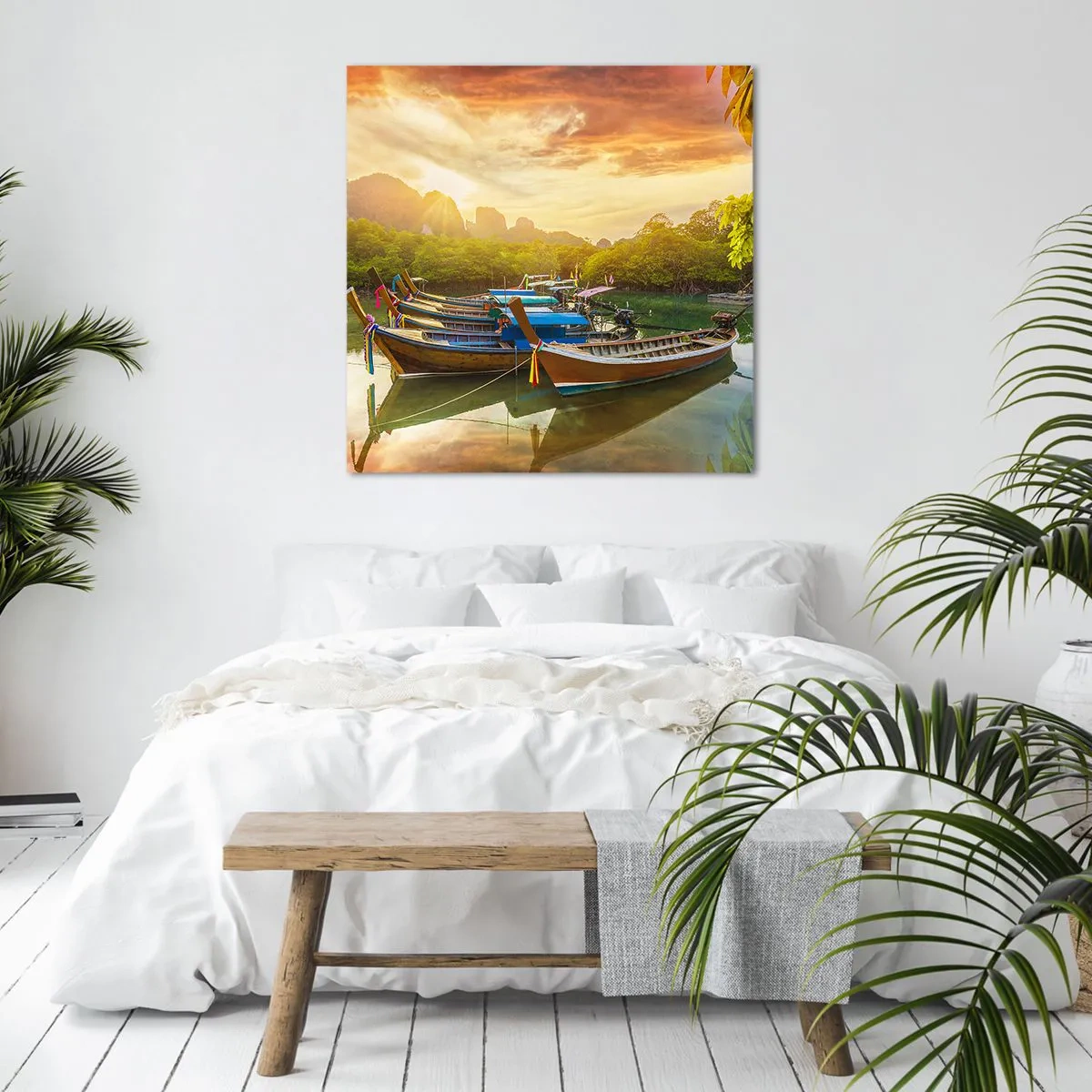 Impression sur toile - Image sur toile - Avant une journée chargée - 30x30 cm