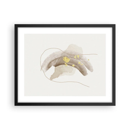 Affiche dans un cadre noir - Poster - rencontré dans l'espace - 50x40 cm