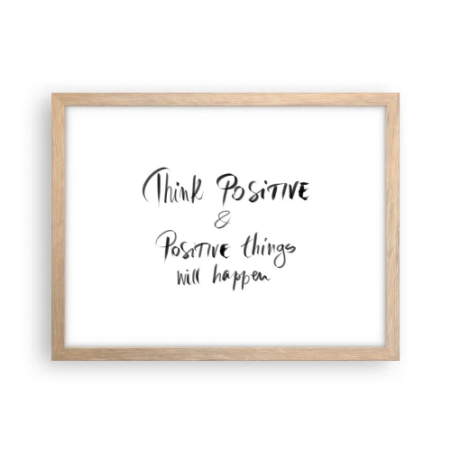 Affiche dans un chêne clair - Poster - Comment vivre? - 40x30 cm