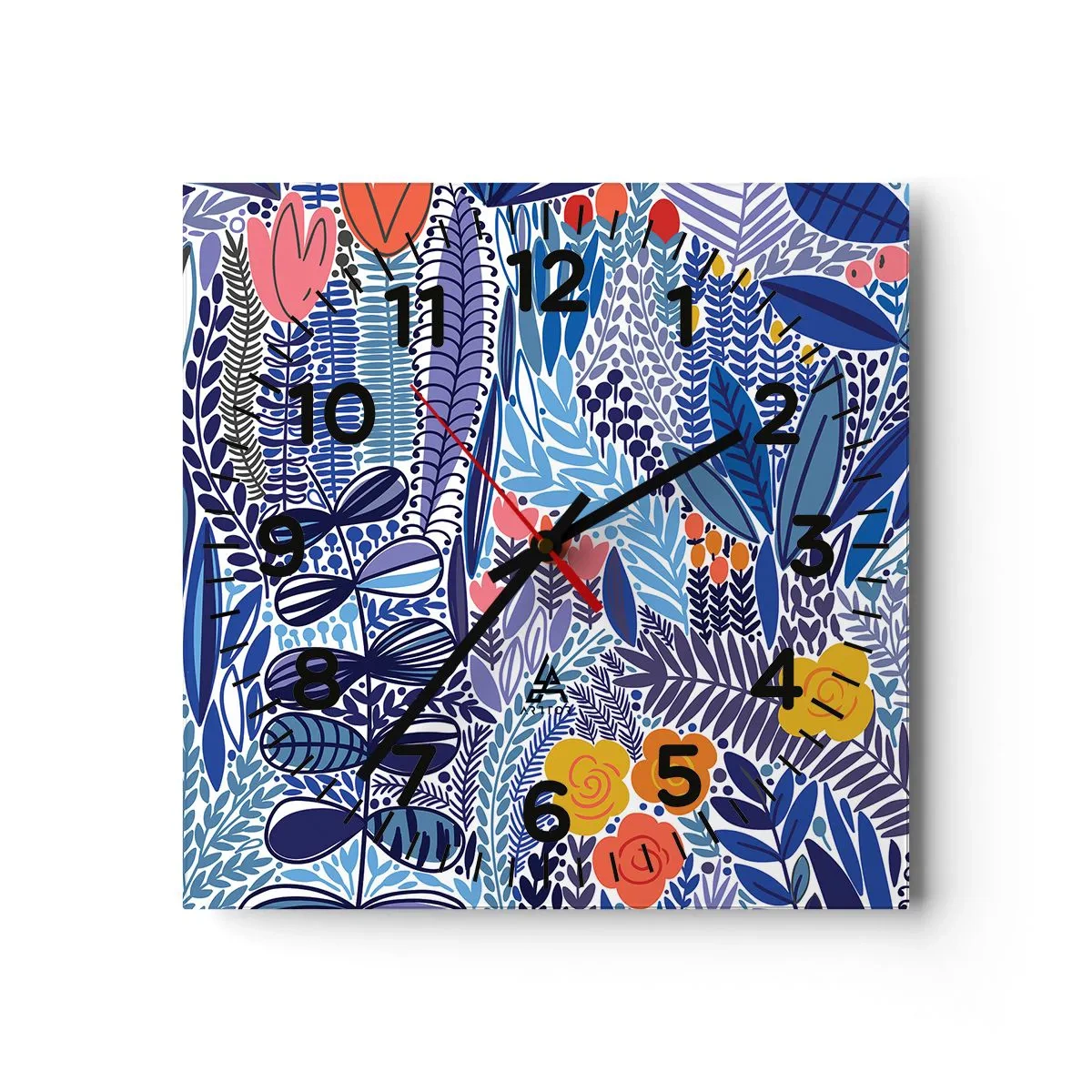 Horloge murale - Pendule murale - Jardin hawaïen - 40x40 cm