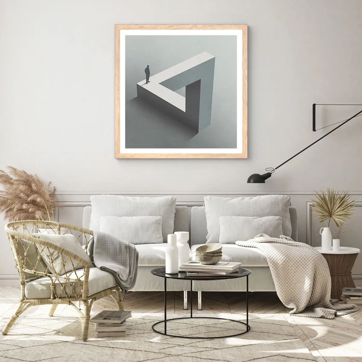 Affiche dans un chêne clair - Poster - Mais c'est possible - 40x40 cm